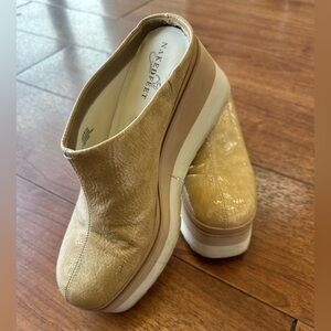 Naked Feet Women's Beige and White Coach Platform Shoes